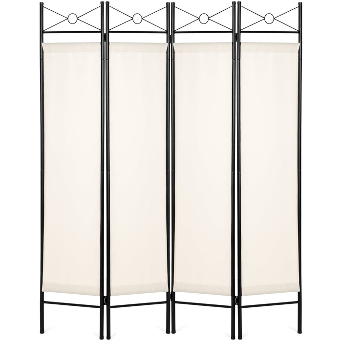 4-Panel Folding Privacy Screen Room Divider Decoration Accent, 6ft