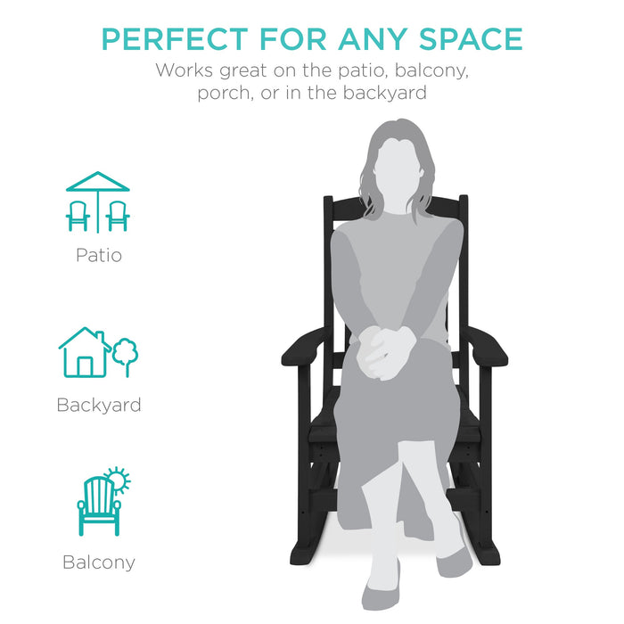 Chaise à bascule pour porche intérieur et extérieur toutes saisons avec capacité de poids de 300 lb