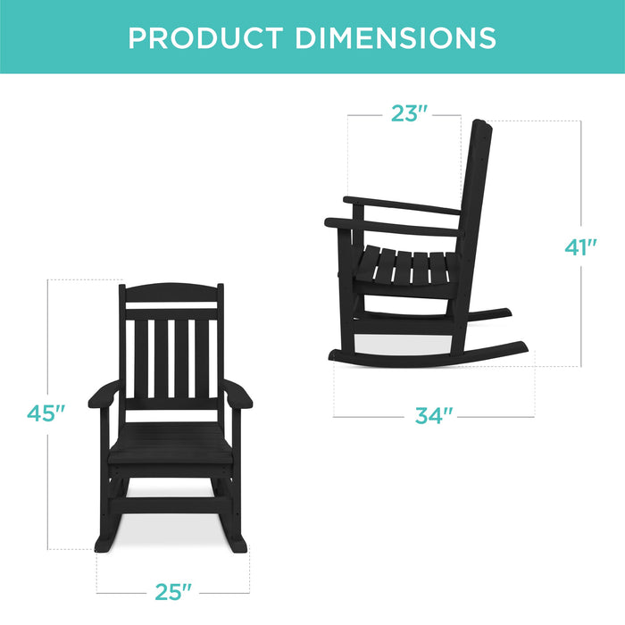 Chaise à bascule pour porche intérieur et extérieur toutes saisons avec capacité de poids de 300 lb