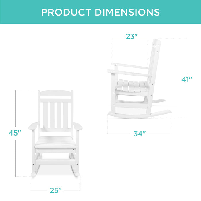 Chaise à bascule pour porche intérieur et extérieur toutes saisons avec capacité de poids de 300 lb