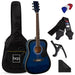 41in Acoustic Guitar Starter Kit w/ Digital Tuner, Padded Case, Picks, Strap