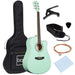 Full Size Beginner Acoustic Guitar Set with Case, Strap, Capo - 41in