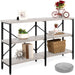 3-Tier Industrial Hallway Console Table for Living Room, Entry Way - 55in