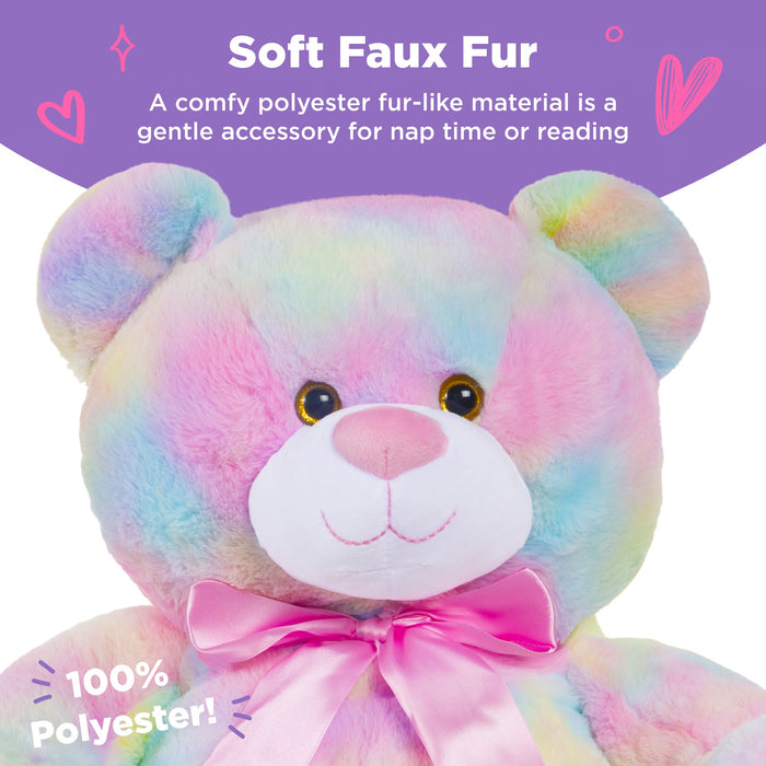 Ours en peluche géant avec nœud papillon et empreintes de pattes - 35 pouces