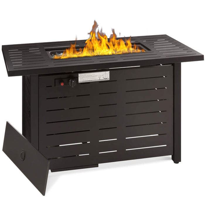 50,000 BTU Steel Propane Gas Fire Pit w/ Auto Ignition - 42in