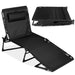 Portable Patio Chaise Lounge Chair Outdoor Recliner w/ Pillow