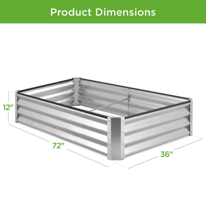 Jardinière surélevée en métal pour légumes, fleurs et herbes aromatiques - 6x3x1ft