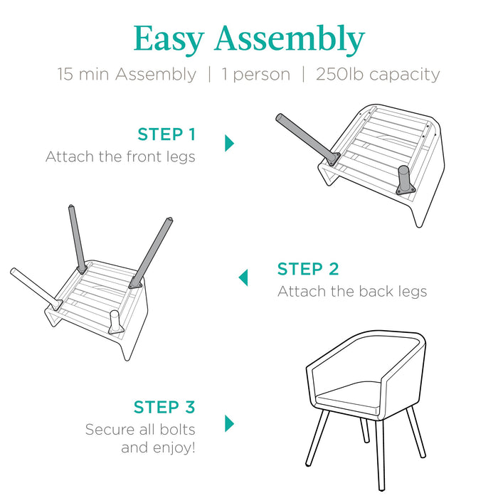 Ensemble de 2 chaises de salle à manger d'intérieur et d'extérieur en osier tressé, capacité de 250 lb