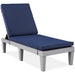 Outdoor Patio Lounge Chair, Resin Chaise Lounger w/ Seat Cushion, 5 Positions