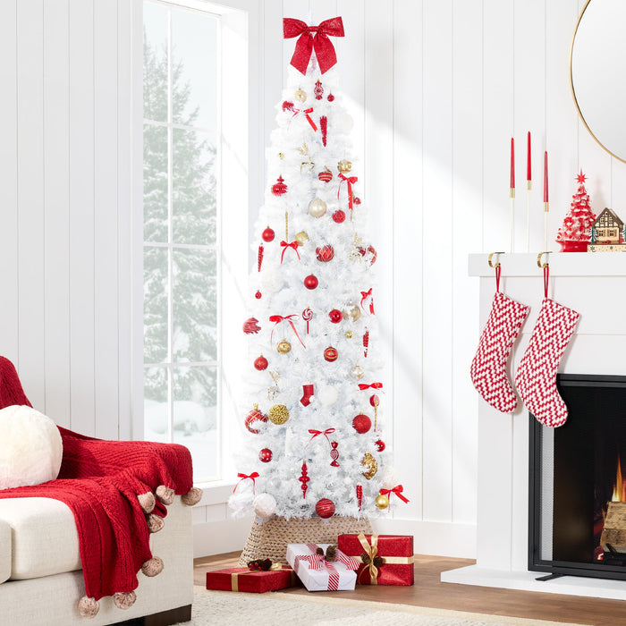 White Artificial Pencil Holiday Christmas Tree