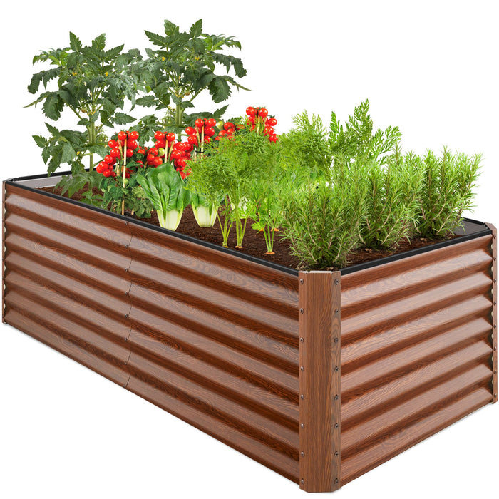 Outdoor Metal Raised Garden Bed for Vegetables, Flowers, Herbs - 6x3x2ft