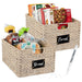 Set of 2 Water Hyacinth Pantry Baskets w/ Chalkboard, Marker - 16in