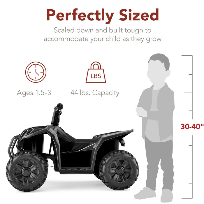 Voiture tout-terrain à quatre roues pour enfants 6 V avec vitesse maximale de 1,8 mph, pneus à crampons