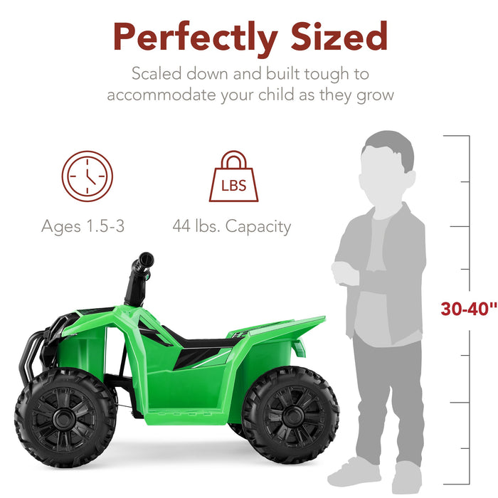 Voiture tout-terrain à quatre roues pour enfants 6 V avec vitesse maximale de 1,8 mph, pneus à crampons