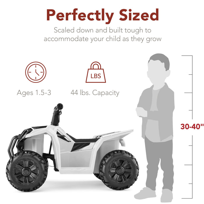 Voiture tout-terrain à quatre roues pour enfants 6 V avec vitesse maximale de 1,8 mph, pneus à crampons