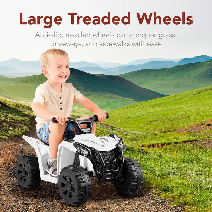 Voiture tout-terrain à quatre roues pour enfants 6 V avec vitesse maximale de 1,8 mph, pneus à crampons