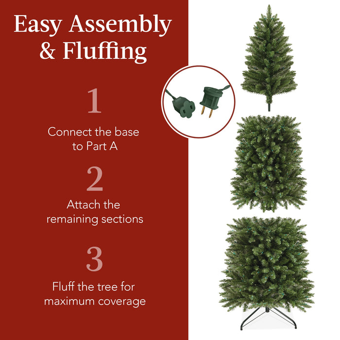 Prelit Spruce Pencil Christmas Tree w/ Incandescent Lights