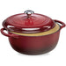 Cast-Iron Dutch Oven Kitchen Cookware w/ Enamel, Handles - 7.5qt