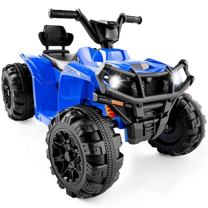 Voiture tout-terrain à quatre roues pour enfants 12 V avec vitesse maximale de 2,4 mph, Bluetooth, phares