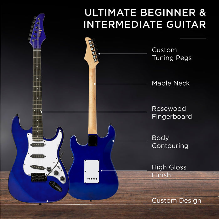 Beginner Electric Guitar Kit w/ Case, 10W Amp, Tremolo Bar - 39in