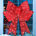 Pre-Lit Large Christmas Bow Decoration, Holiday Decor w/ 8 Functions