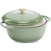 Cast-Iron Dutch Oven Kitchen Cookware w/ Enamel, Handles - 6qt