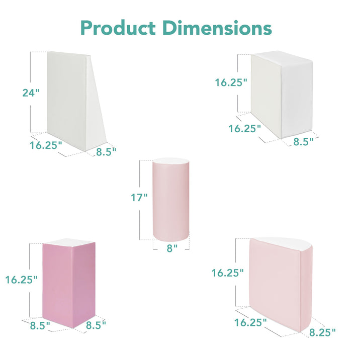 Ensemble de jeu de 5 pièces en mousse souple pour enfants, structure à grimper et à ramper