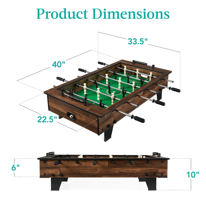 Table de baby-foot, baby-foot d'arcade avec 2 balles - 40 pouces