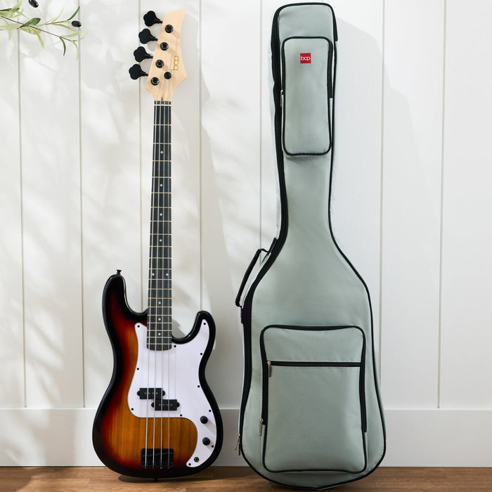 Guitare basse électrique 4 cordes pour débutant avec étui rembourré