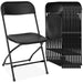 Set of 10 Folding Stacking Plastic Chairs w/ Non-Slip Feet