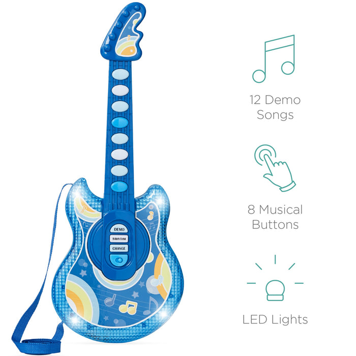 Jouet de guitare pour enfants avec microphone et support - 19 pouces