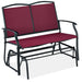 2-Person Patio Loveseat Swing Glider, Bench Rocker w/ Armrests