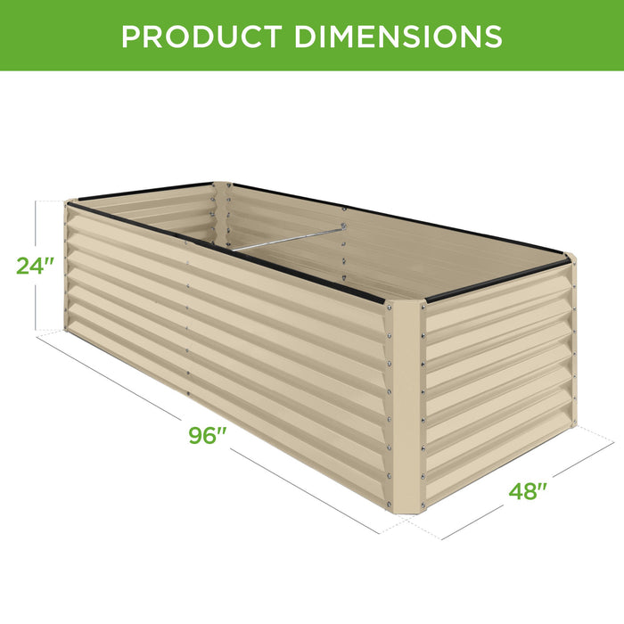 Jardinière surélevée en métal pour légumes, fleurs et herbes aromatiques - 8x4x2ft