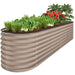 Metal Raised Garden Bed, Oval Outdoor Planter Box for Vegetables - 8x2x2ft