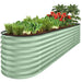 Metal Raised Garden Bed, Oval Outdoor Planter Box for Vegetables - 8x2x2ft