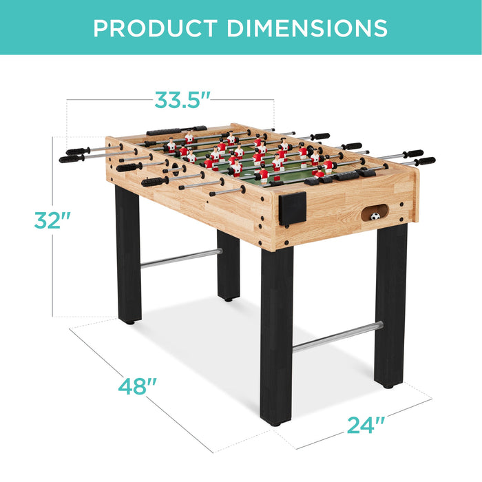 Table de jeu de baby-foot, baby-foot d'arcade avec 2 porte-gobelets, 2 balles - 48 pouces