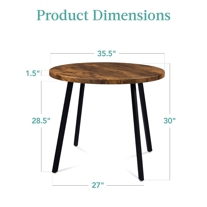 Best Choice Products Round Dining Table w/Steel Legs