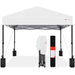 One-Person Setup Instant Pop Up Canopy w/ Case, 4 Weight Bags - 12x12ft