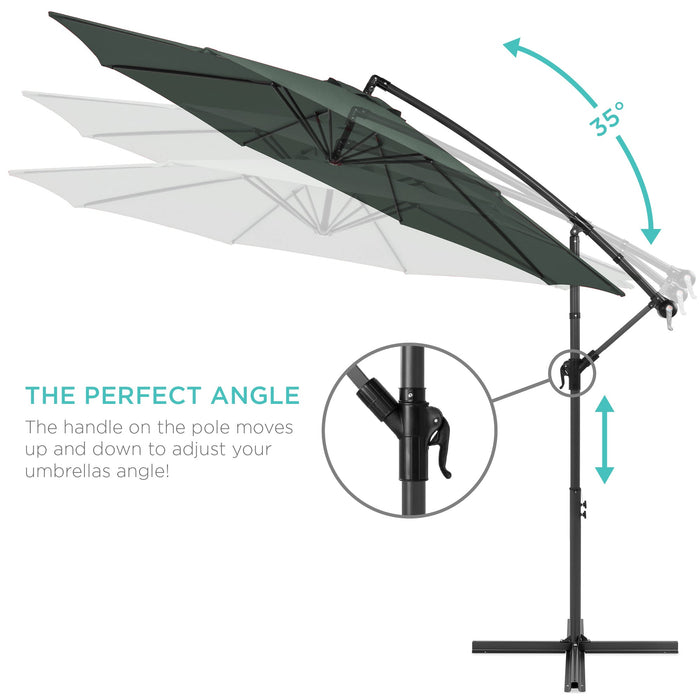 Parasol de terrasse suspendu décalé - 10 pieds