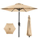 Outdoor Market Patio Umbrella w/ Push Button Tilt, Crank Lift - 7.5ft