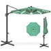 360-Degree Solar LED Cantilever Offset Patio Umbrella w/ Tilt - 10ft