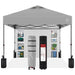 One-Person Setup Instant Pop Up Canopy w/ Side Wall, Carrying Case - 10x10ft