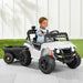 12V Kids Ride-On UTV and Trailer w/Parent Remote Control, LED Lights