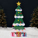 6ft Lighted 2D Christmas Tree Outdoor Decor w/ 170 LED Lights, 3 Gift Boxes