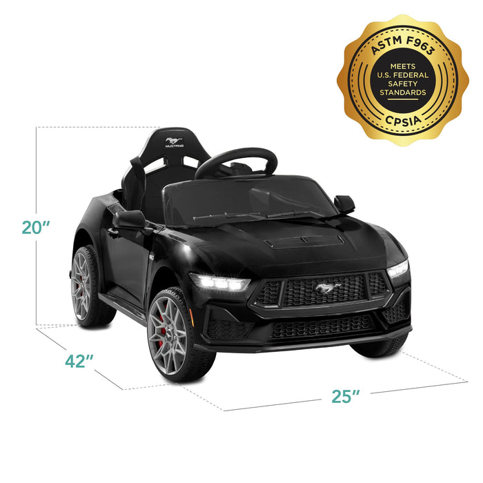 12V Kids Ride-On Car Officially Licensed Ford Mustang w/ Remote, 2 Speeds