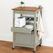 Rolling Kitchen Island Cart, Cabinet w/Drawer, Sliding Tray, Outlet