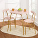 3-Piece Oval Dining Table Set, Small Kitchen Set w/ 2 Chairs