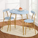 3-Piece Oval Dining Table Set, Small Kitchen Set w/ 2 Chairs