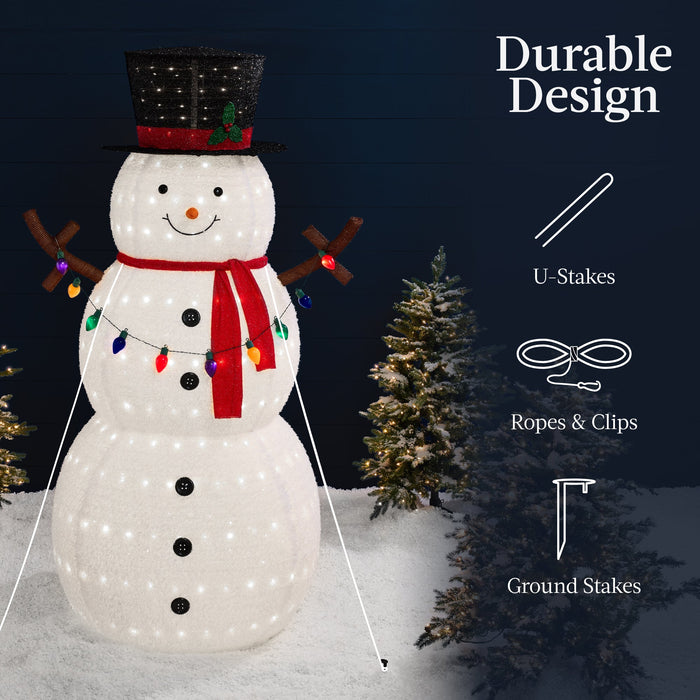 Lighted Pop-Up Snowman Outdoor Christmas Decoration w/ LED Lights