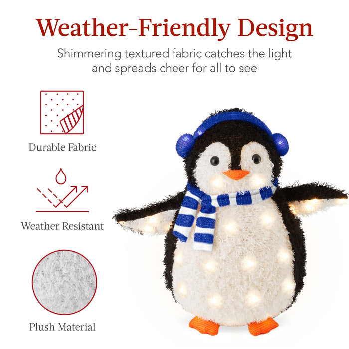 2pc Lighted Pop-Up Penguin Family Christmas Decoration w/ 150 Lights - 3ft